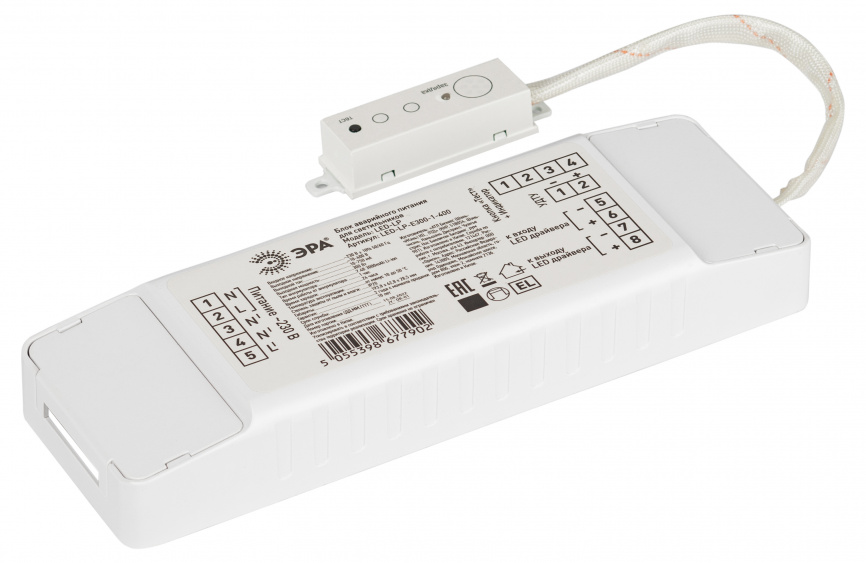 БАП для светильников ЭРА LED-LP-E300-1-400 универсальный до 300Вт 1час IP20 фото 1