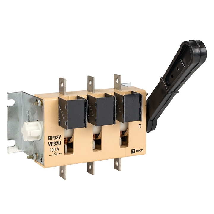 Выключатель-разъединитель ВР32У-31А31220 100А, 1 напр. с д/г, н/р, лев/прав EKF фото 1