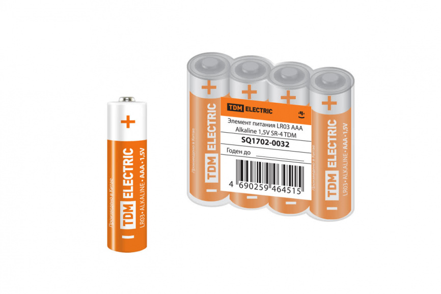 Элемент питания LR03 AAA Alkaline 1,5V SR-4 TDM фото 1