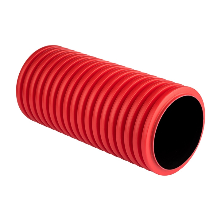 Труба гофр. двустенная ПНД d 40 с зондом (50 м/уп.) красная фото 1