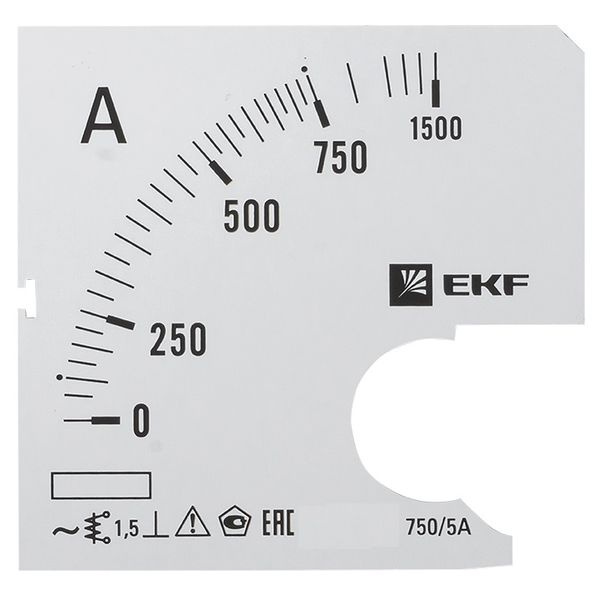 Шкала сменная для A961 750/5А-1,5 EKF PROxima фото 1