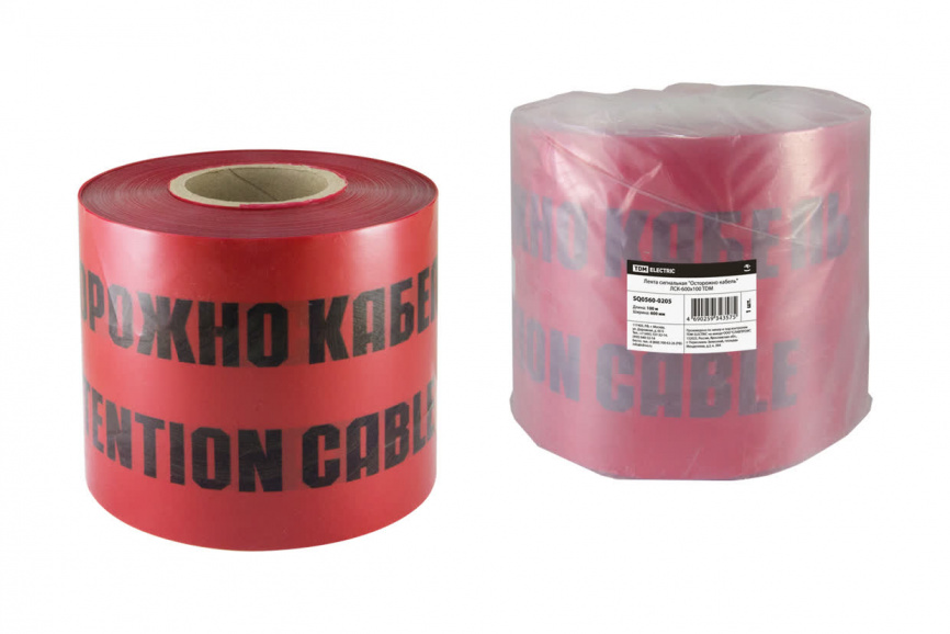 Лента сигнальная "Осторожно кабель" ЛСК-600х100 TDM фото 1