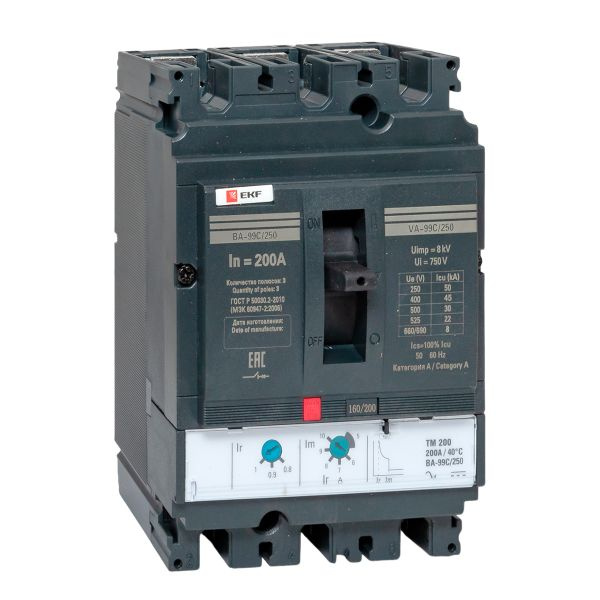 Выключатель ВА-99C (Compact NS) 250/200А 3P 45кА EKF фото 1