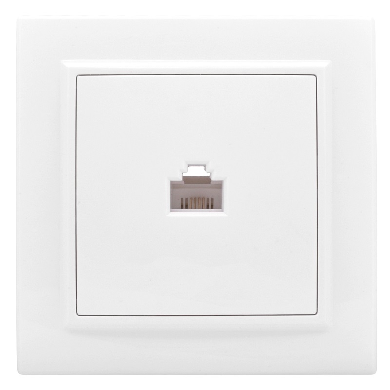 "Минск" Розетка RJ-45 1-местная СП белая EKF  фото 1