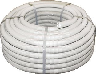 Труба гофр.ПВХ с зондом d50мм (20м) EKF Plast фото 1