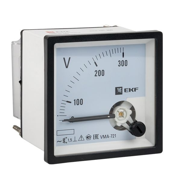 Вольтметр VMA-721 аналоговый на панель (72х72) квадратный вырез 300В прямое подкл. EKF PROxima фото 1