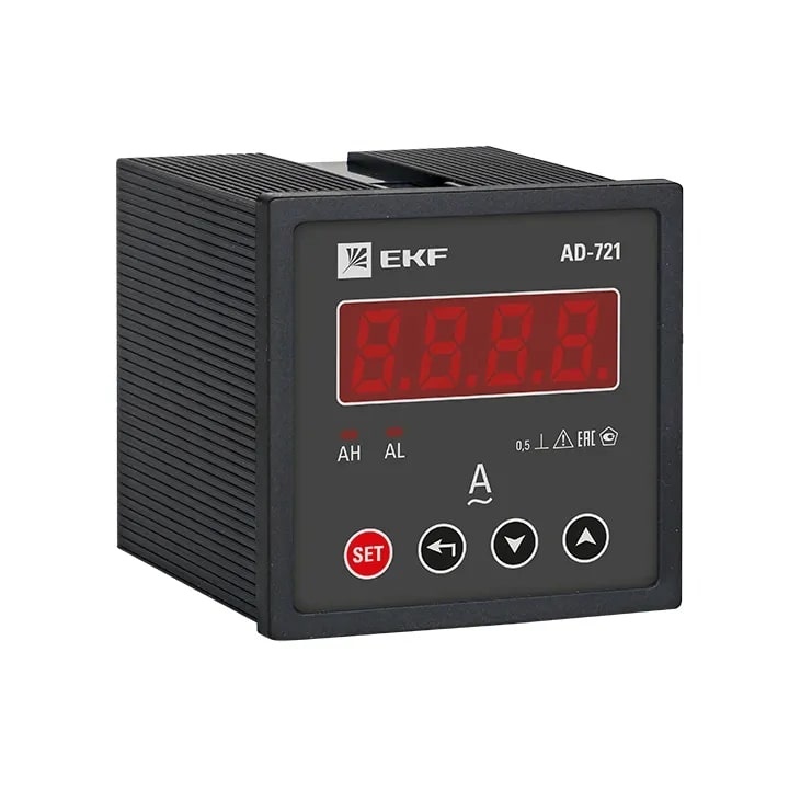 Амперметр цифровой AD-721 на панель (72х72) однофазный EKF фото 1
