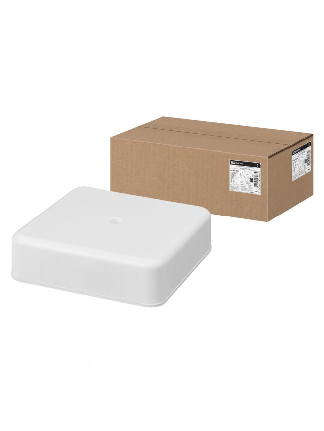 Коробка распаячная о/у 75х75х20 ОП белая IP40 TDM фото 1