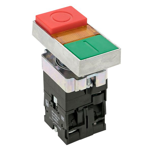 Кнопка LAY5-BW8465 "I-O" прямоугольная 230В NO+NC EKF PROxima фото 1
