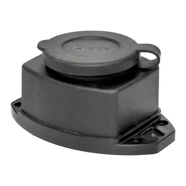 Розетка настенная с заглушкой каучук 2Р+РЕ 16А 250В IP44 фото 1