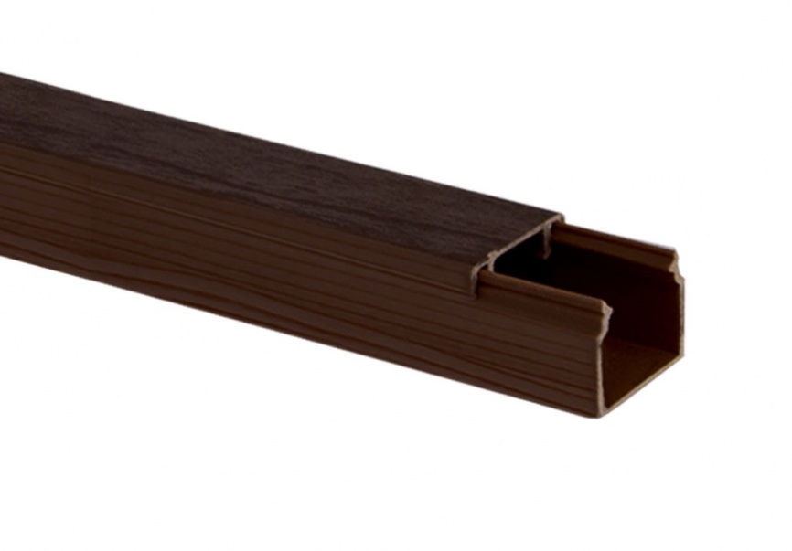 Кабельный канал EKF-Plast 20х10  под темное дерево (96 м.) фото 1