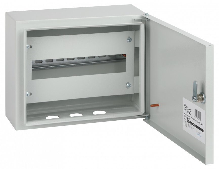 Корпус металлический навесной ЭРА SIMPLE ЩРН-12 (250х300х120) IP31 УХЛ3 серый фото 1