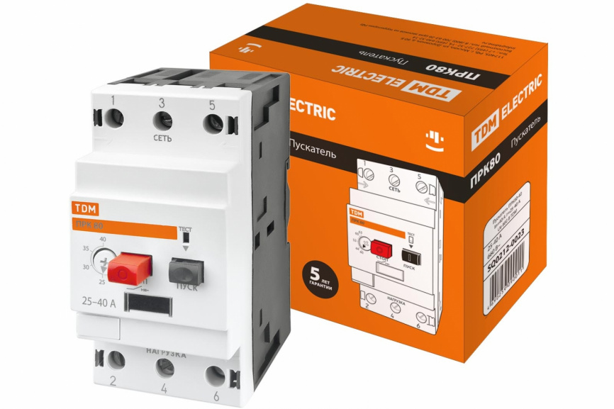 Пускатель ПРК80-40 In=40A Ir=25-40A Ue 660В TDM фото 1