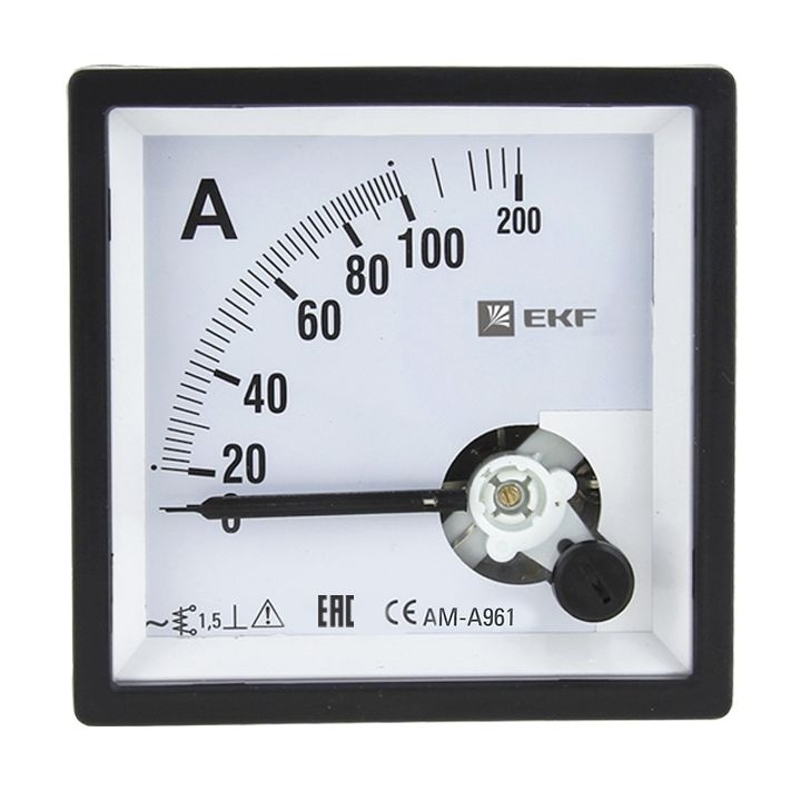 Амперметр AMA-961 (без шкалы) аналоговый на панель (96х96) квадратный вырез трансф. подкл. EKF  фото 1
