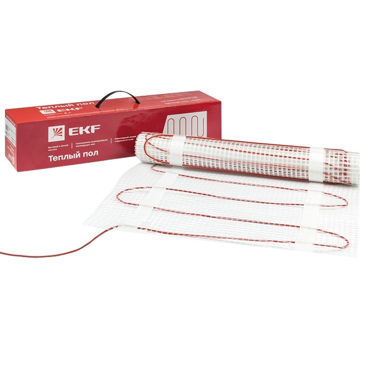Теплый пол (мат нагревательный) "Уют" 0,5 кв.м. 75 Вт EKF фото 1