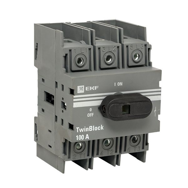Рубильник 100A 3P c рукояткой управления для прямой установки TwinBlock EKF фото 1