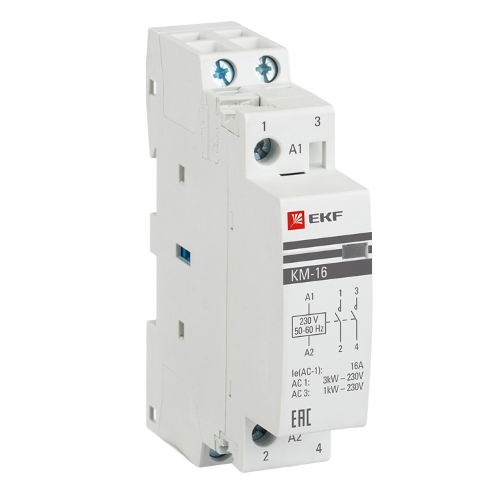 Контактор модульный КМ 20А NО+NC  (1модуль) фото 1