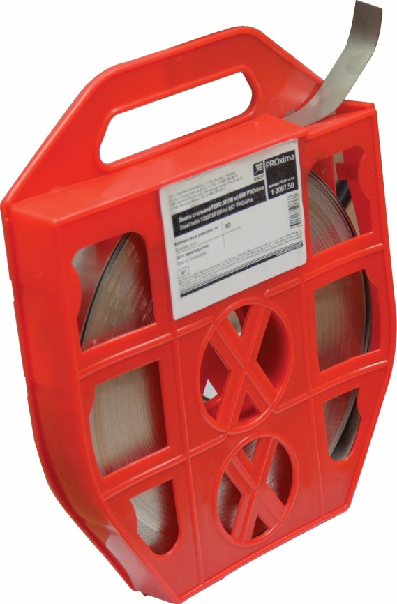 Лента стальная F2007 EKF (50 метров в упаковке) фото 1