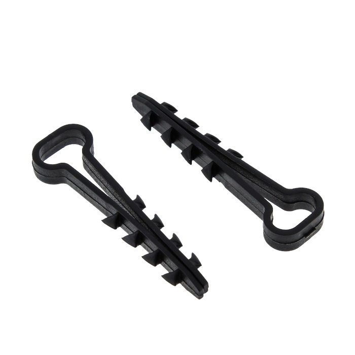 Дюбель-хомут 5х10 для плоского кабеля черный (уп./100шт) EKF фото 1