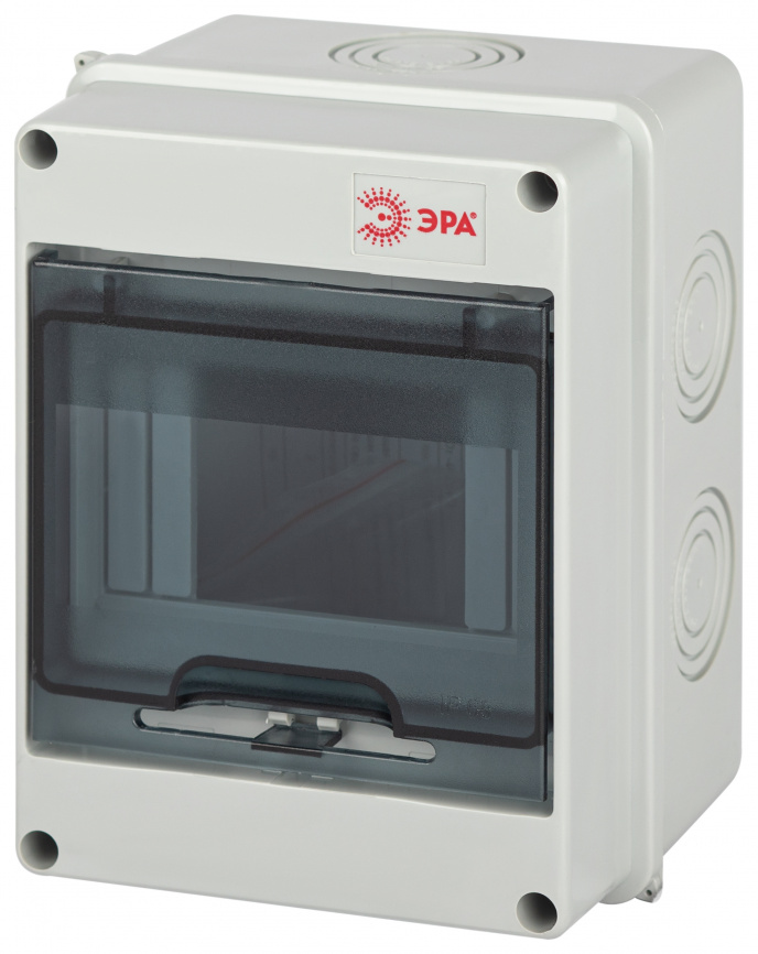 Корпус пластиковый навесной ЭРА SIMPLE КМПн-5 IP65 серый фото 1