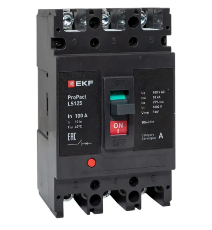 Выключатель LS125 18кА 3P 100А ProPact EKF фото 2