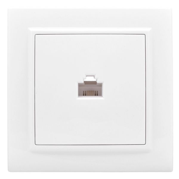 "Минск" Розетка RJ-45 1-местная СП белая EKF  фото 1
