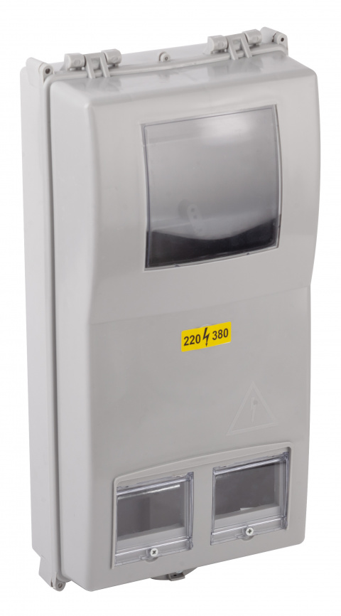 Корпус пластиковый навесной ЭРА ЩУРн-П 3/8 (КДЕ-З) (485х240х140) IP54 серый фото 1