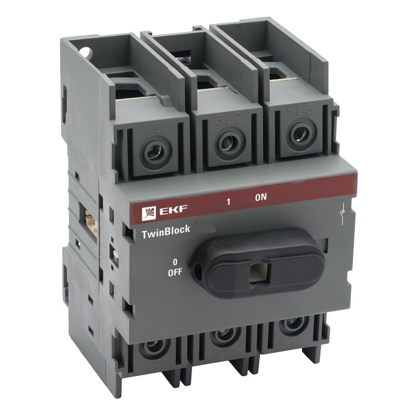 Рубильник   80A 3P c рукояткой управления для прямой установки TwinBlock EKF фото 1