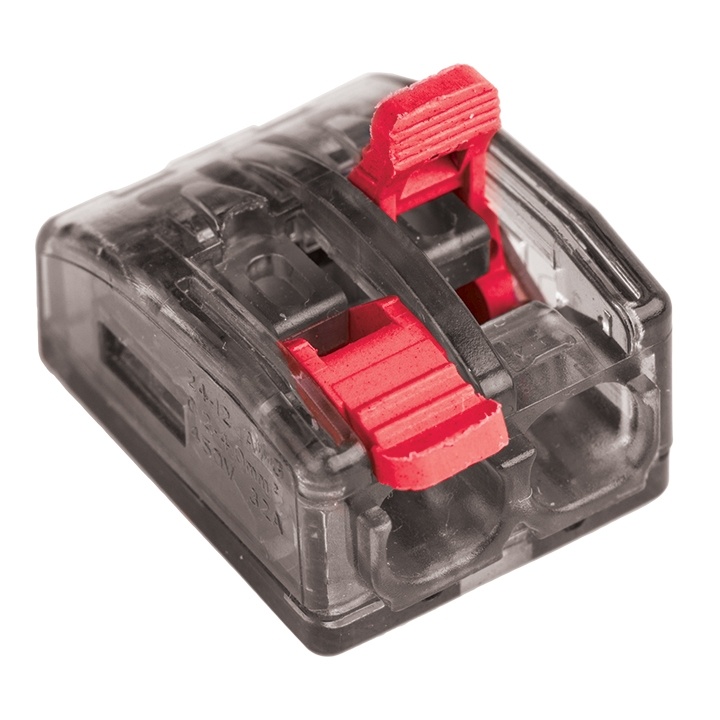 Клемма СМК 221-412 2 отв. рычаг. 0.2-4.0 мм2 (100шт.) EKF фото 1