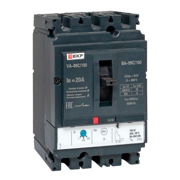 Выключатель ВА-99C (Compact NS) 100/20А 3P 36кА EKF фото 1