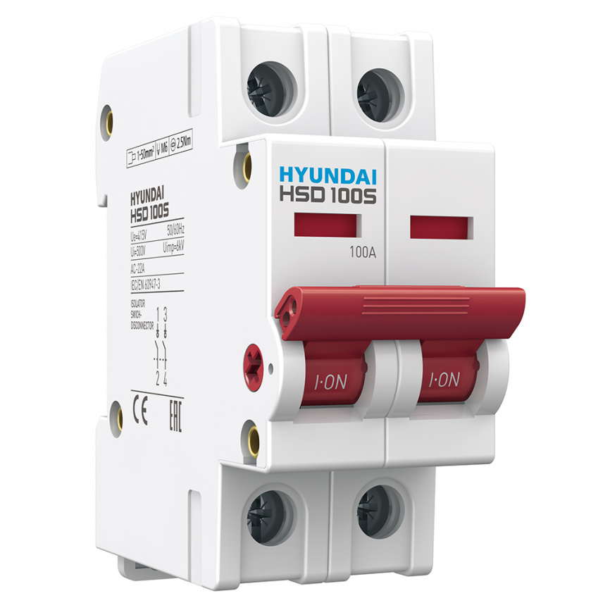 Модульный выключатель нагрузки HSD100S 25А 2P (Standard) фото 1
