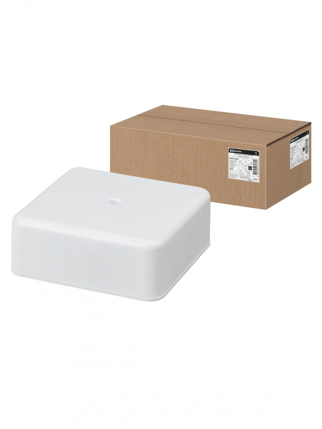 Коробка распаячная о/у 75*75*28 белая IP40 TDM  фото 1