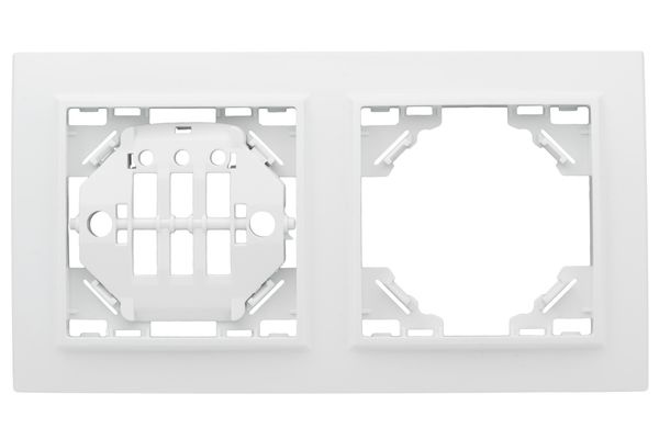 "Минск" Рамка 2-местная горизонтальная белая EKF фото 1