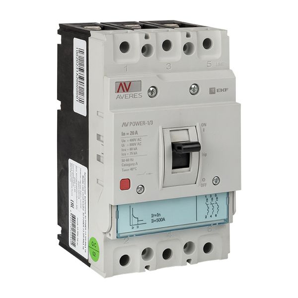 Выключатель AV POWER-1/3 20А 80kA TR фото 1